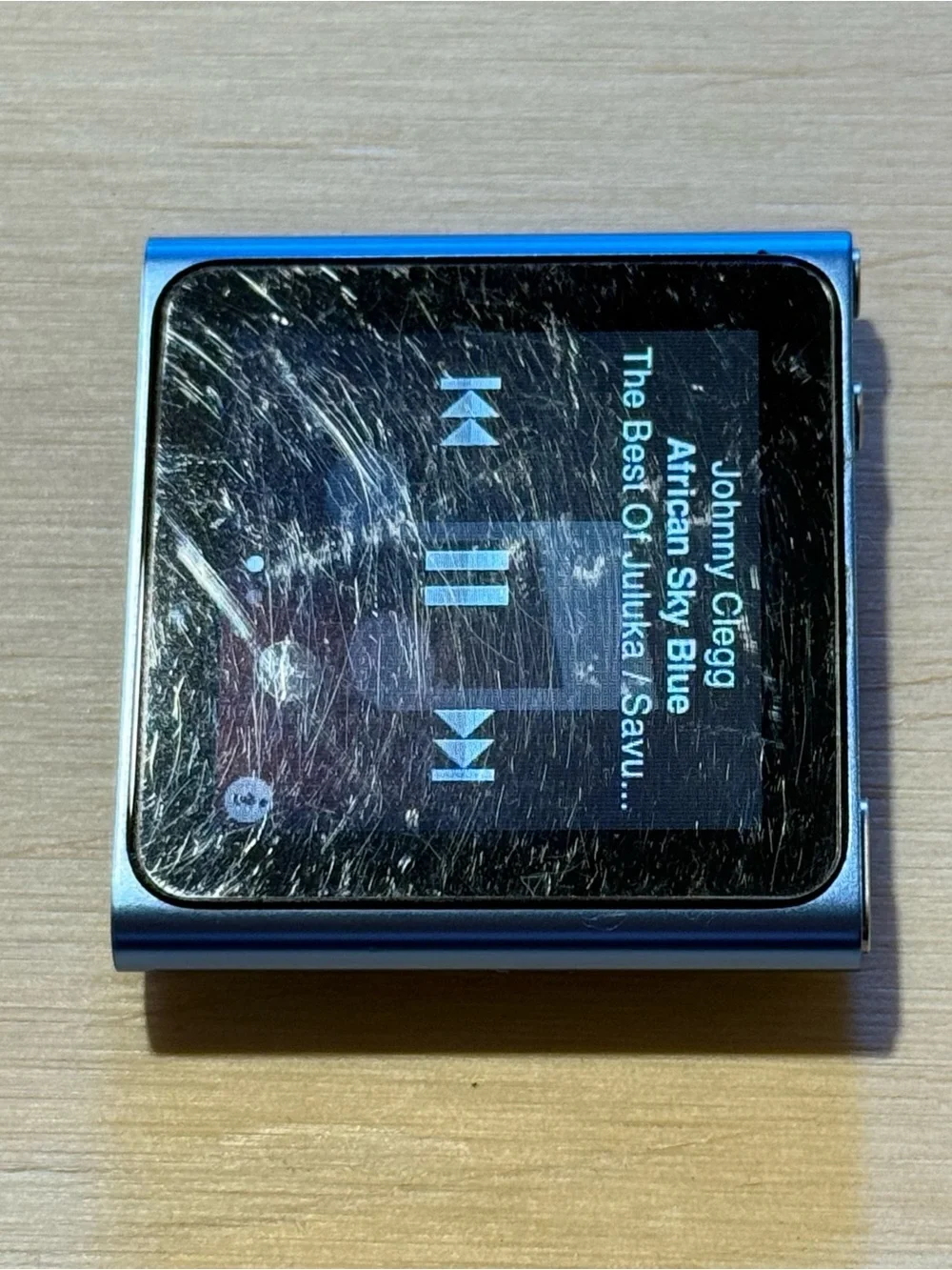 iPod Nano 6thGen 8GB Blue Model:A1366 Tested Good Batt w/Char-722Songs Read Blw!